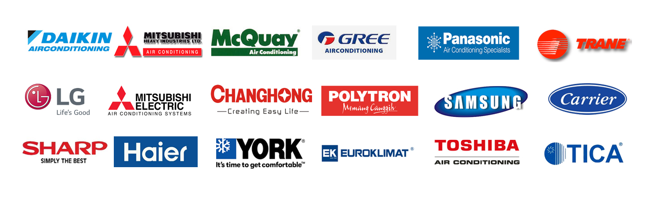 Multi Brand AC dan HVAC - Daikin, Panasonic, Mitsubishi, Gree, Midea, LG, Samsung, Sharp, Toshiba dan Polytron